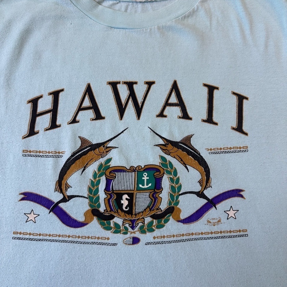 Vintage 1980s Hawaii Swordfish T-shirt Medium - Picture 4 of 4